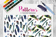 Watercolor Boho Feather DIY, a Decorative Illustration by Inna Sinano (Thumbnail 4 of 5)