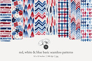 70 red white blue seamless pattern, a Pattern Graphic by Poppy Lane Studio (Thumbnail 1 of 10)