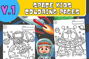 Space Astronaut Coloring Pages V.1