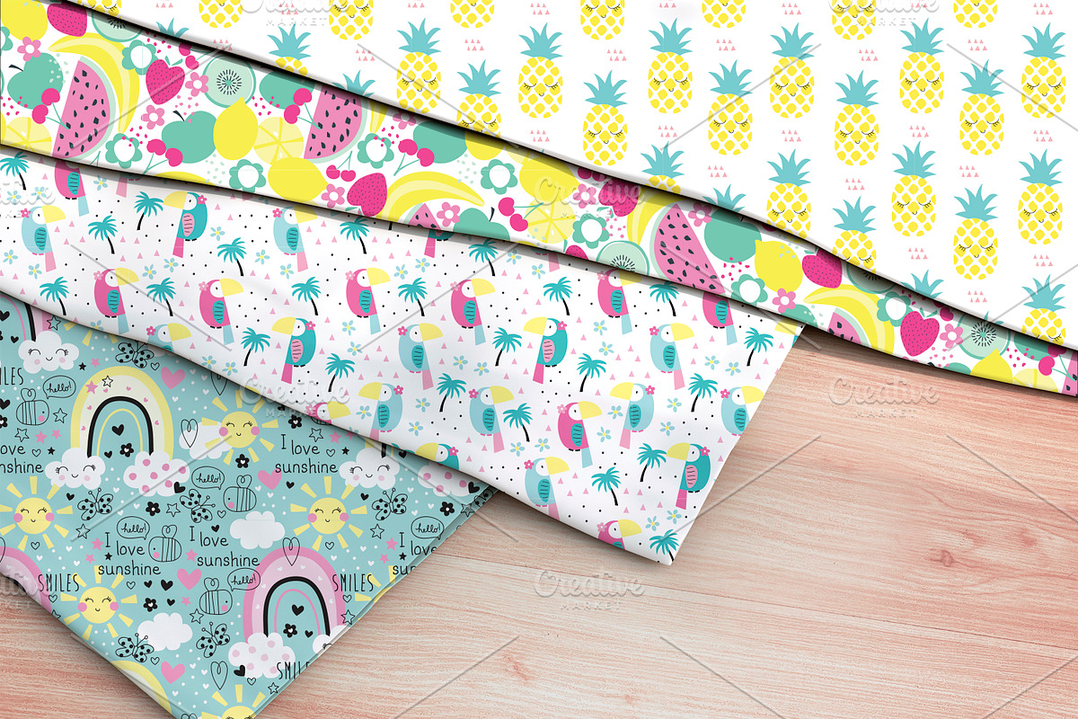 20 summer seamless patterns, a Pattern Graphic by Larienn graphic design (Photo 4 of 6)