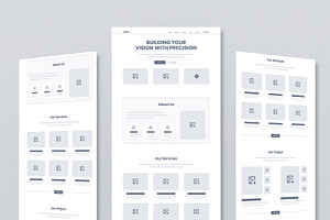 Minimal Corporate Website Wireframe, a Wireframe Template by MightyDesign
