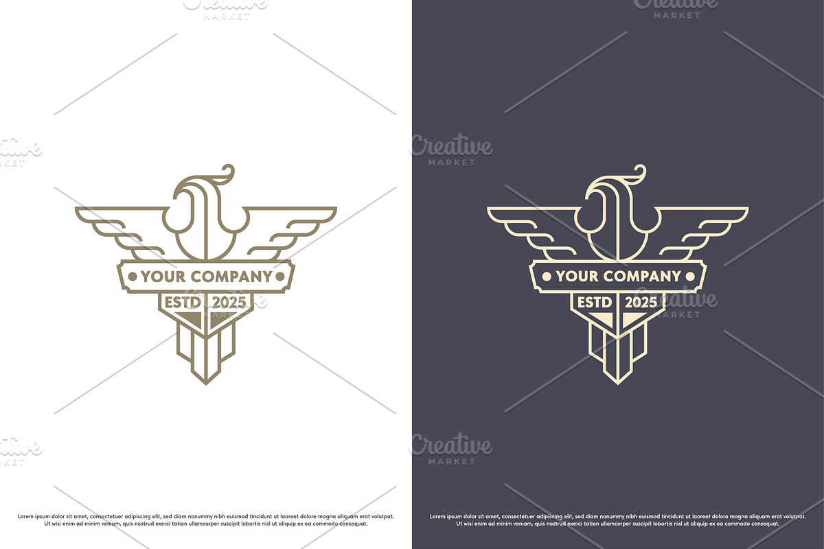 Eagle Armor Vintage Logo Design Icon, a Branding & Logo Template by Morvana Crew