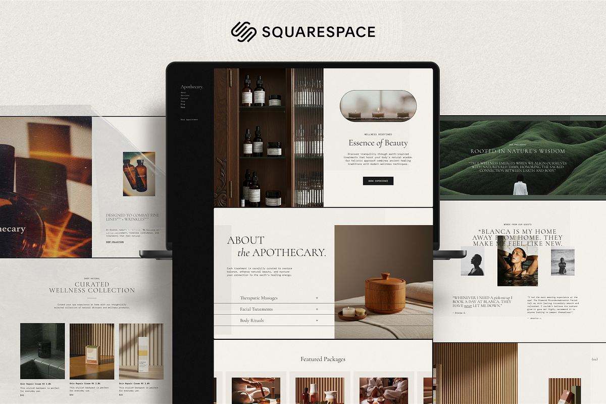 Wellness Spa Squarespace Template