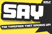 SAY – Big & Bold Modern Display Font, a Sans Serif Font by XALT Typography (Thumbnail 1 of 6)