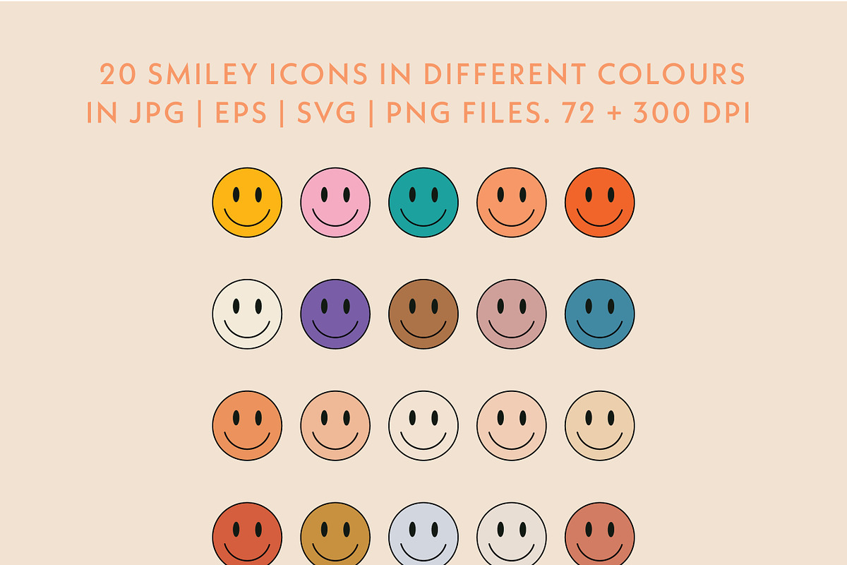 Retro Smily Face Icons, an Icon by Forth and Wild (Photo 2 of 3)