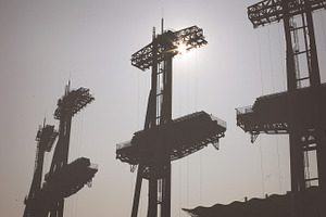 Construction Site Silhouettes