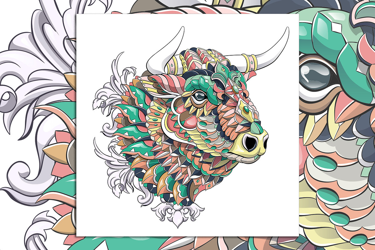 Ethnic Collection: Bull, an Animal Illustration by ArtoJoy (Photo 2 of 5)