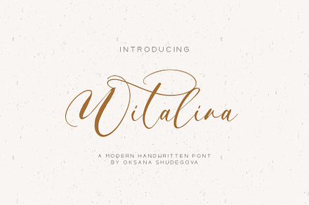 Witalina, a Script Font by Alexander Tiunov
