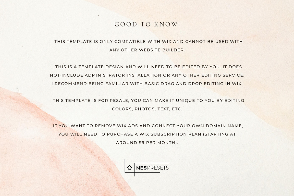 Wix Website Template - Photography, a Wix Template by Nes Design Co (Photo 8 of 10)
