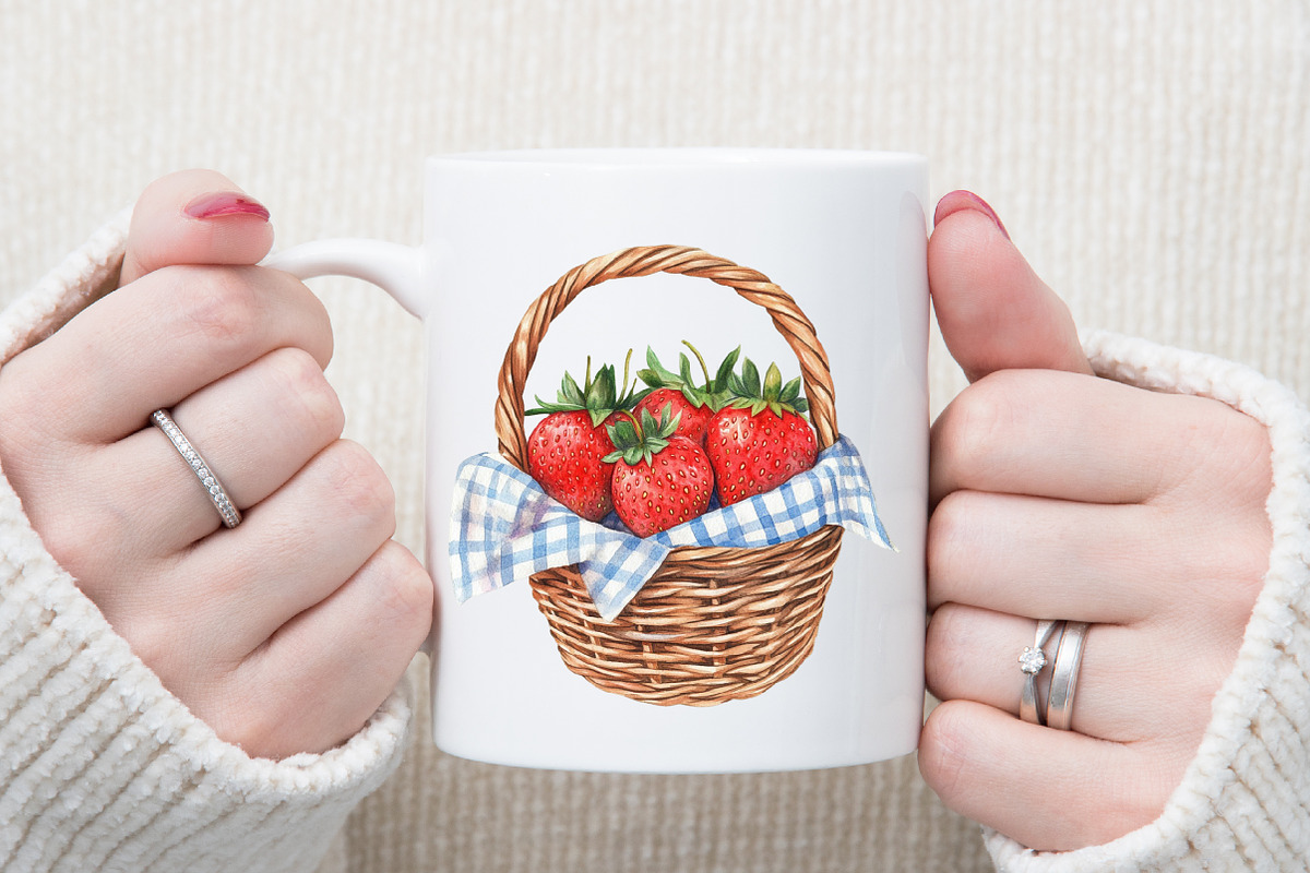 Strawberry Clipart Cottagecore Png S, an Illustration by Sublimation Artist (Photo 5 of 6)