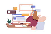 Business people during work call set, a Work Illustration by Good Studio (Thumbnail 5 of 7)