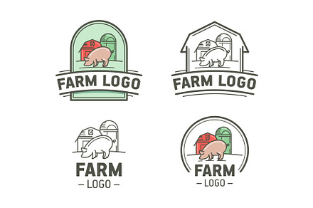 Farm logo set