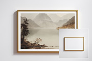 Golden frame mockup close up, an Advertising Mockup by Artjafara (Thumbnail 5 of 5)
