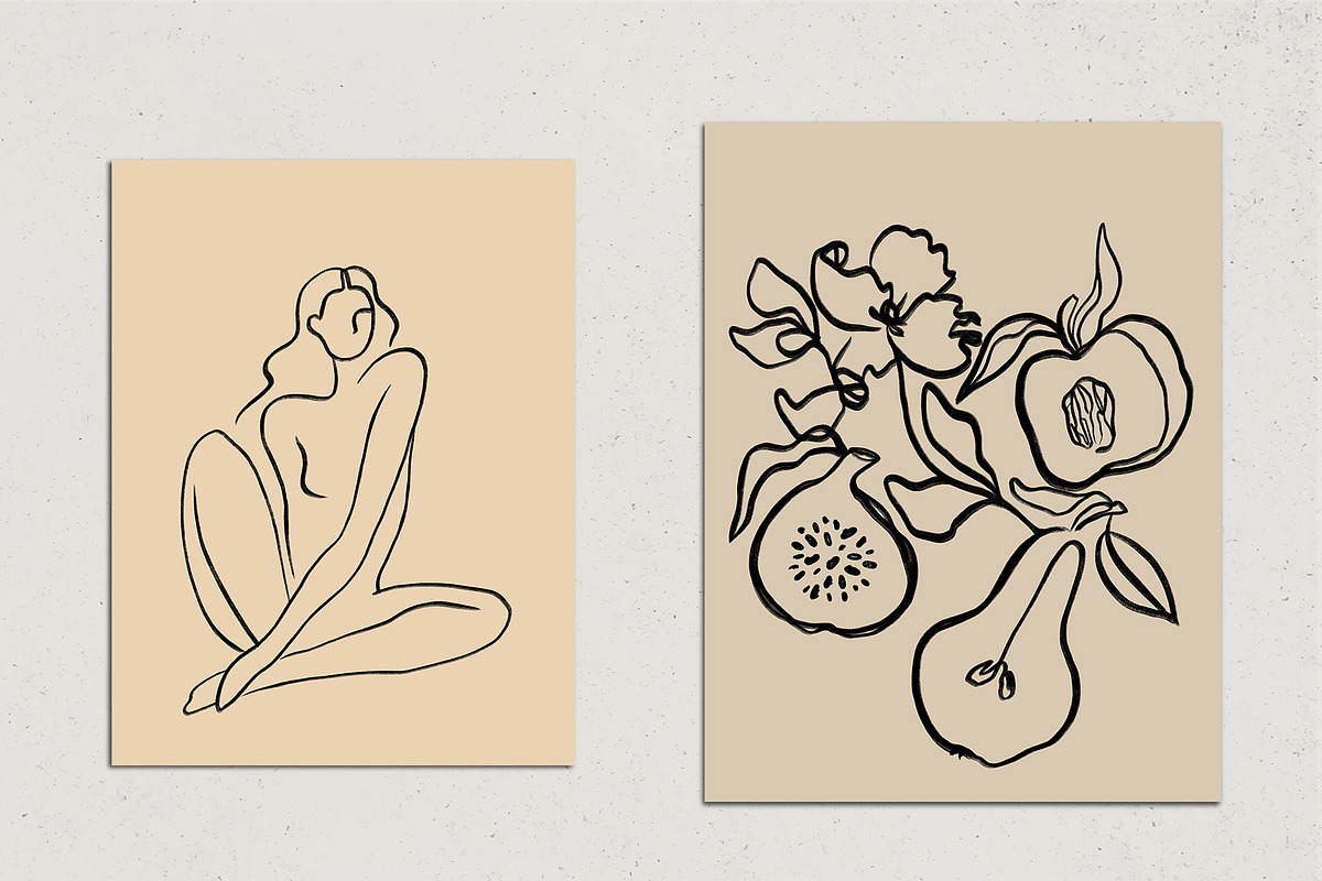 12 Simple Lines Posters, a Decorative Illustration by Miracles Everywhere (Photo 2 of 7)