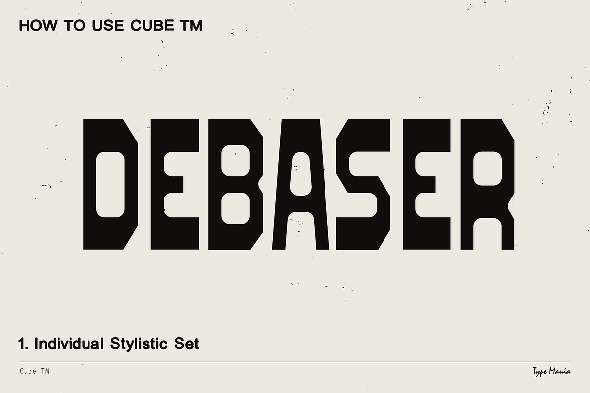 Cube TM – Bouncy Brutalist font, a Font by Type Mania (Photo 6 of 15)