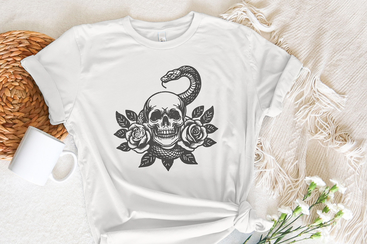 Skull Snake PNG, Floral Skull, an Illustration by SharpMarketplace (Photo 5 of 9)