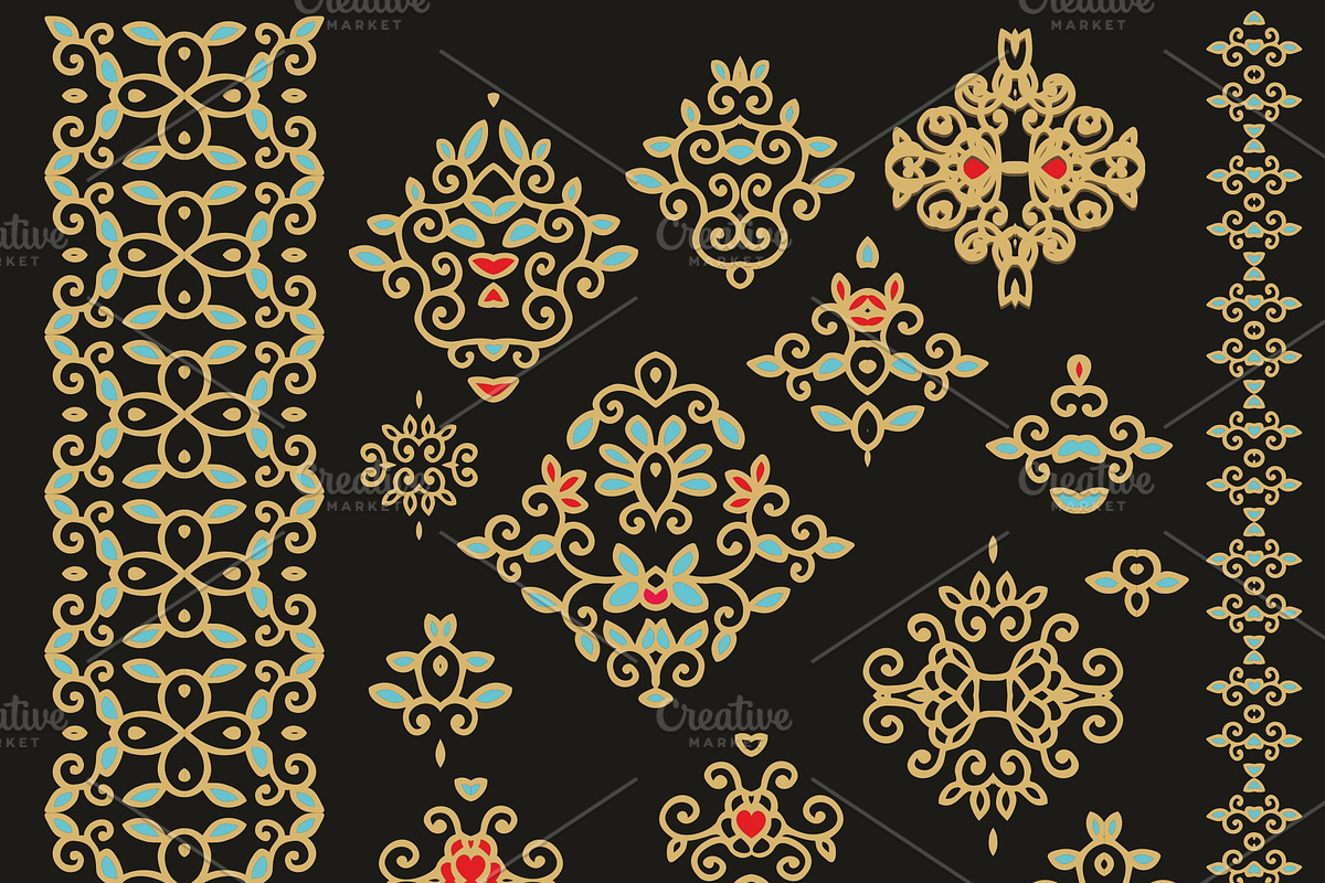 Set of ornamental forms preview 4