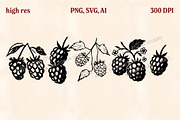 Whimsical Berry Fruit Bundle SVG PNG, a Food Illustration by Marie T (Thumbnail 26 of 36)