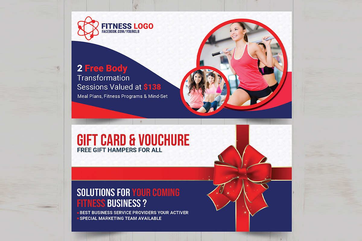 Fitness gift Vouchure, a Card Template by AfzaalGraphics (Photo 1 of 3)