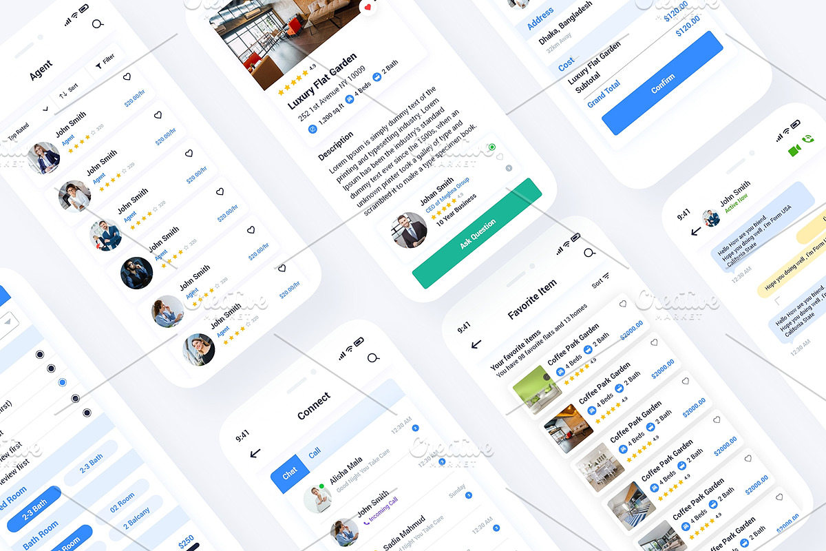 Real Estate Mobile App UI Template preview 5