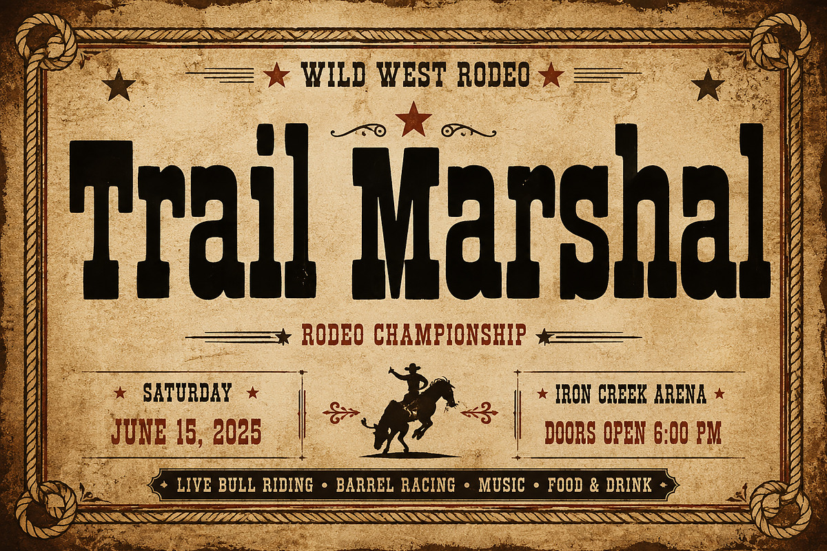 Trail Marshal - Western display font, a Sans Serif Font by Wow Magic (Photo 3 of 5)