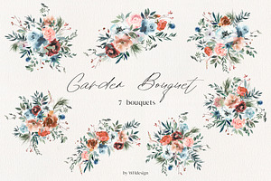 Garden Bouquet Watercolour Florals