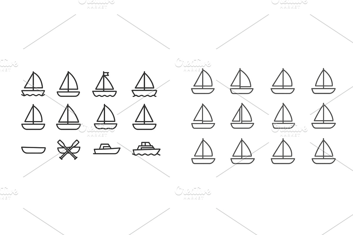 Collection of various boat, a Transportation Illustration by ZinetroN