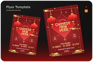 Chinese New Year Flyer, a Flyer Template by Annora Studio
