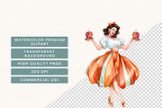 Watercolor Halloween Pin Up Witch, a Seasonal Illustration by BusyDaydesign (Thumbnail 7 of 9)