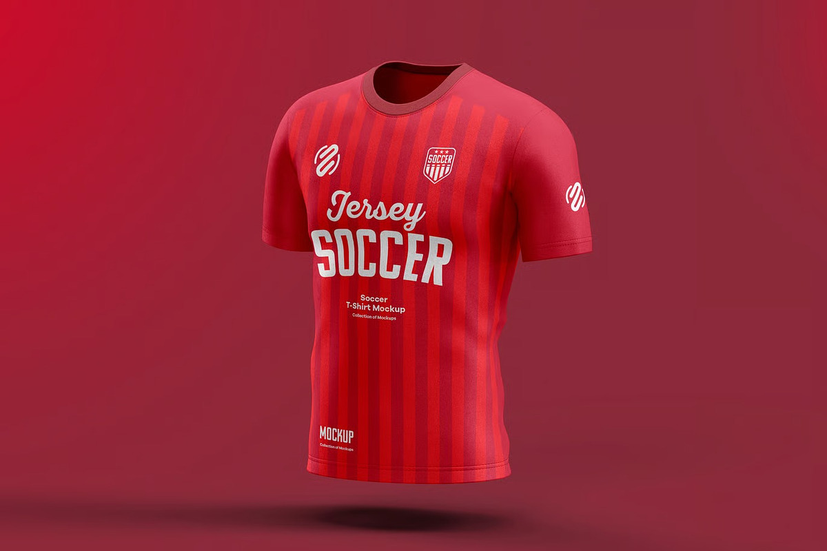Soccer T-shirt Mock-up, a Shirt Mockup by zippypixelstudio (Photo 4 of 8)