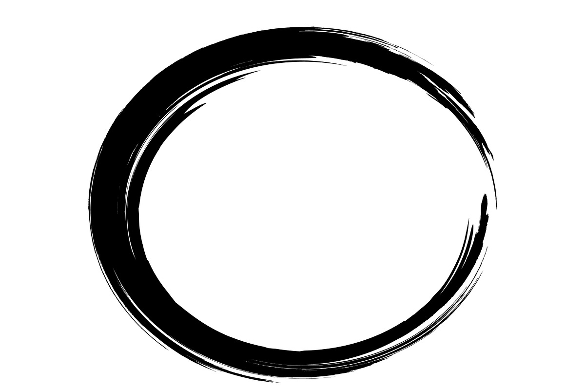 Brush drawn oval., an Illustration by Tanysl (Photo 2 of 4)