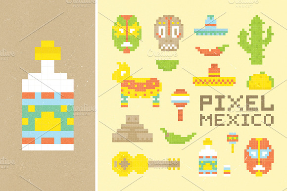 Pixel Mexican Set