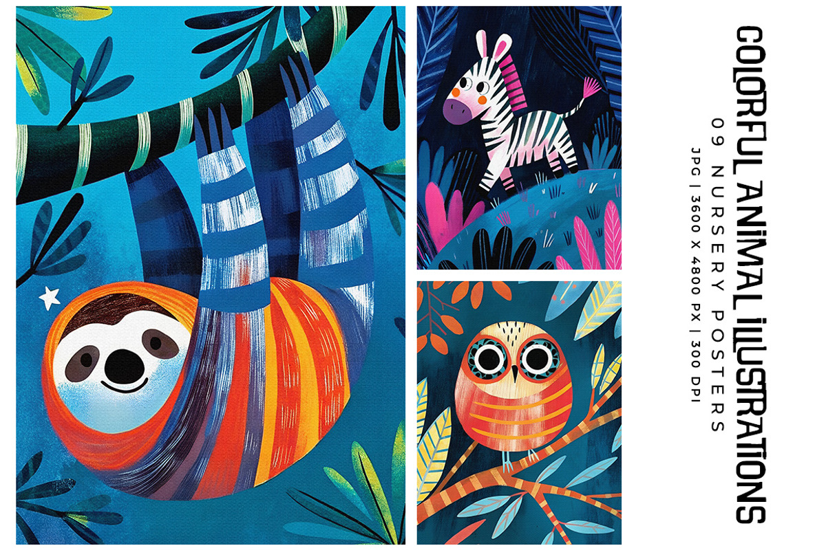 Colorful Animal Illustrations, an Animal Illustration by Digital Art Creations (Photo 1 of 6)