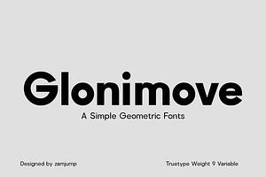 Glonimove - A simple Geometric Font