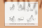 Woman Working at Home Office, a Branding & Logo Template by velychko.ua (Thumbnail 5 of 12)