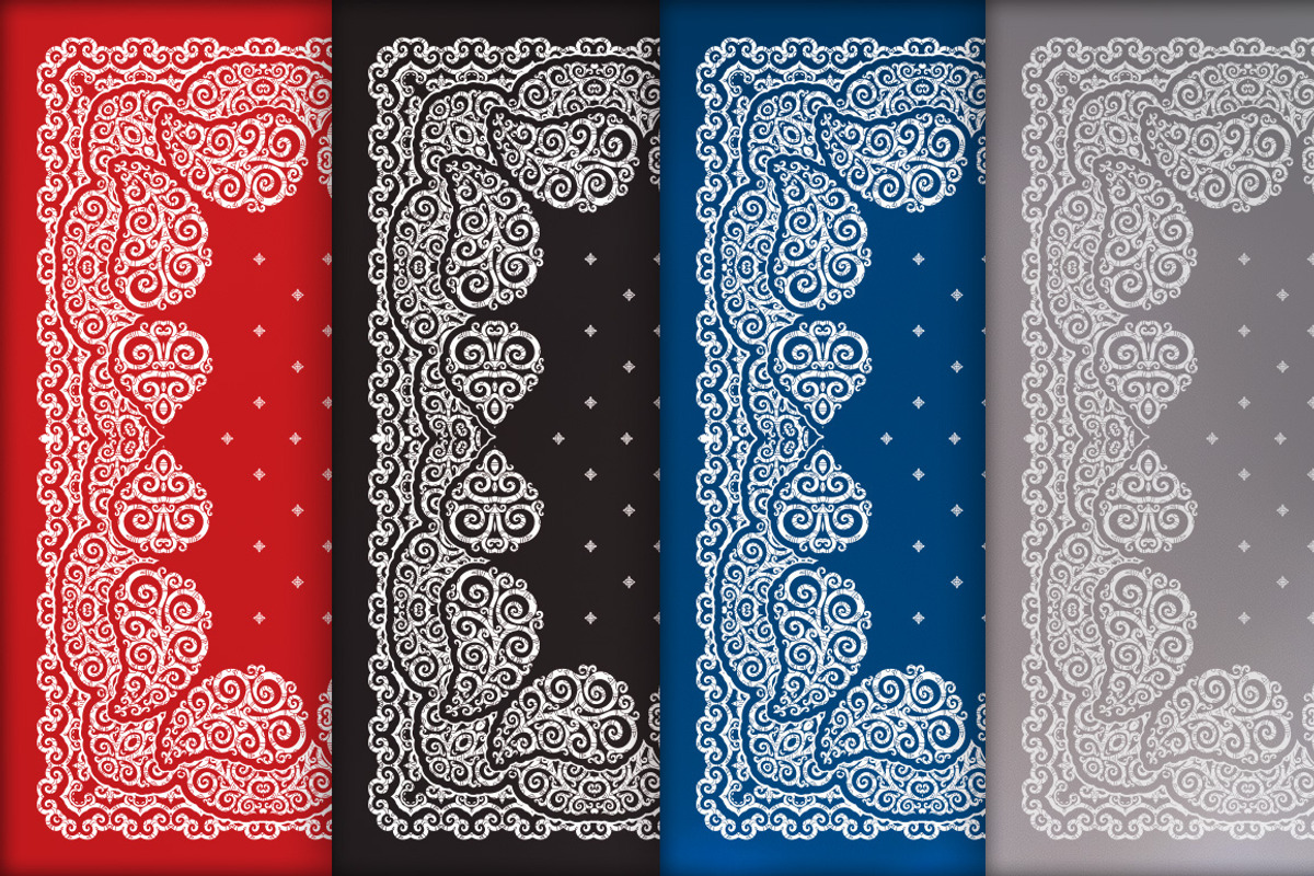 Bandanna print design set (vector), a Pattern Graphic by Bakhtiozin art graphic (Photo 1 of 8)