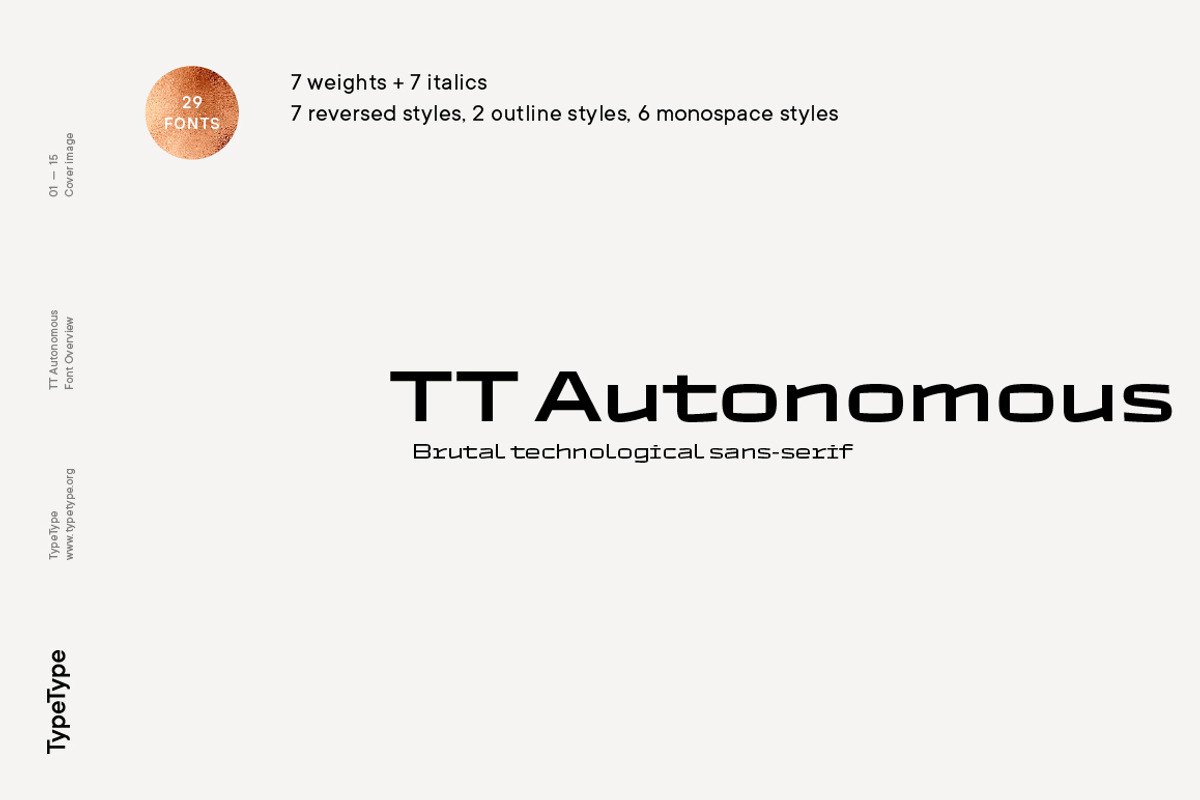 TT Autonomous, a Sans Serif Font by TypeType (Photo 1 of 15)