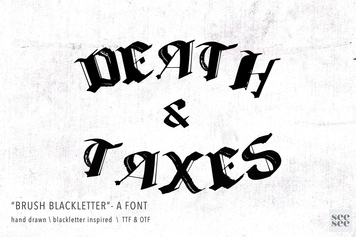 Brush Blackletter - Hand Drawn Font