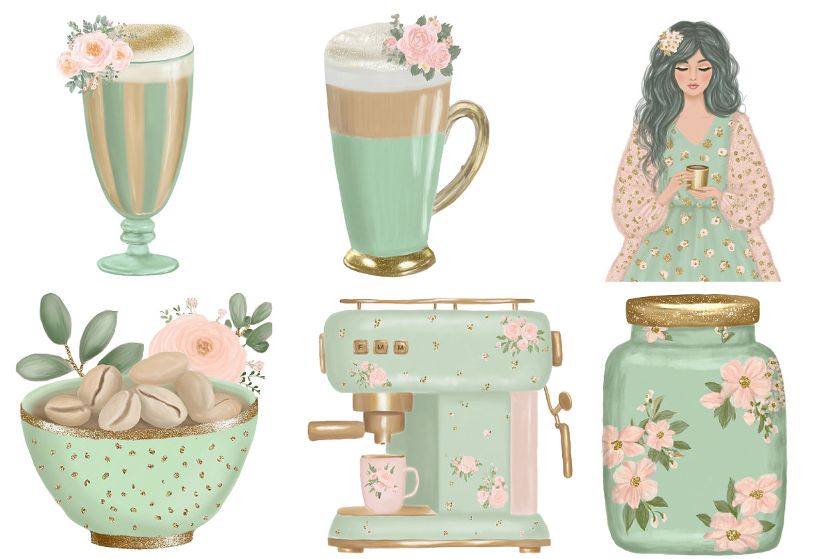 Spring Coffee Break Clipart, an Illustration by Designworld (Photo 3 of 4)
