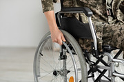Disability Retirement. Closeup Shot Of Military Woman Sitting In Self-Propelled, a Photo by Prostock-Studio (Thumbnail 1 of 2)