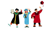 Graduation Characters Illustration, an Education Illustration by SLAB! Design (Thumbnail 3 of 3)