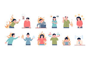 Emotional swings. Different emotions, a Person Illustration by LadadikArt