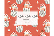 Merry Christmas - Santa Face pattern, a Pattern Graphic by Milatoo (Thumbnail 1 of 5)