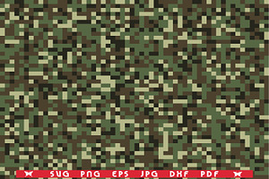 SVG Camouflage, Seamless Pattern