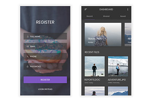 File Sharing Platform UI Kit XD