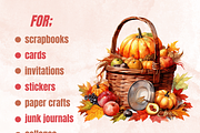 Watercolor Thanksgiving Clipart, an Illustration by GiraffeCreative (Thumbnail 3 of 9)