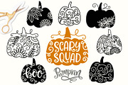 Halloween Lettering, Tags, Pumpkins, an Object Graphic by Katrinelly (Thumbnail 2 of 14)