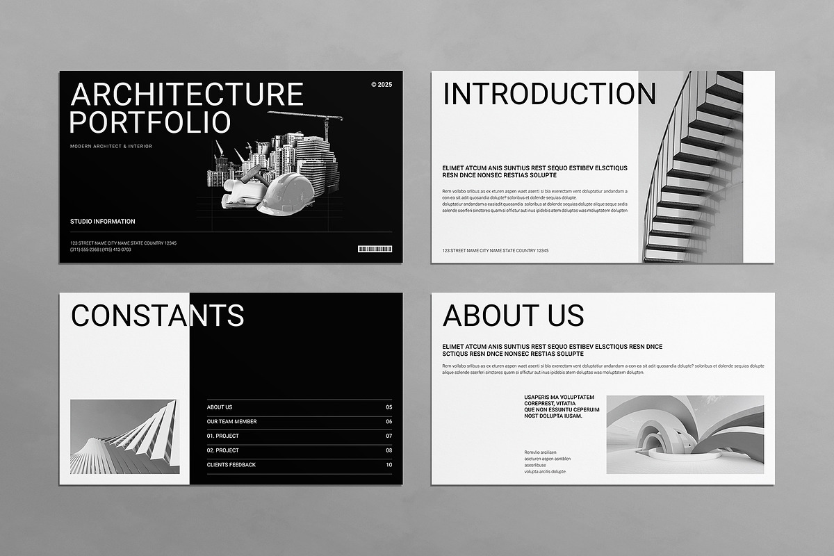 Architecture Portfolio Presentation, a Presentation Template by E-Type (Photo 2 of 4)