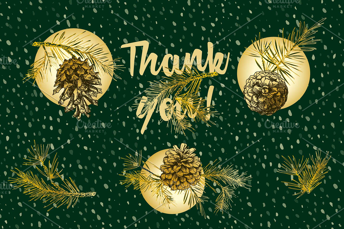 Hand drawn sketch fir with pinecone, a Decorative Illustration by Zimages (Photo 7 of 7)