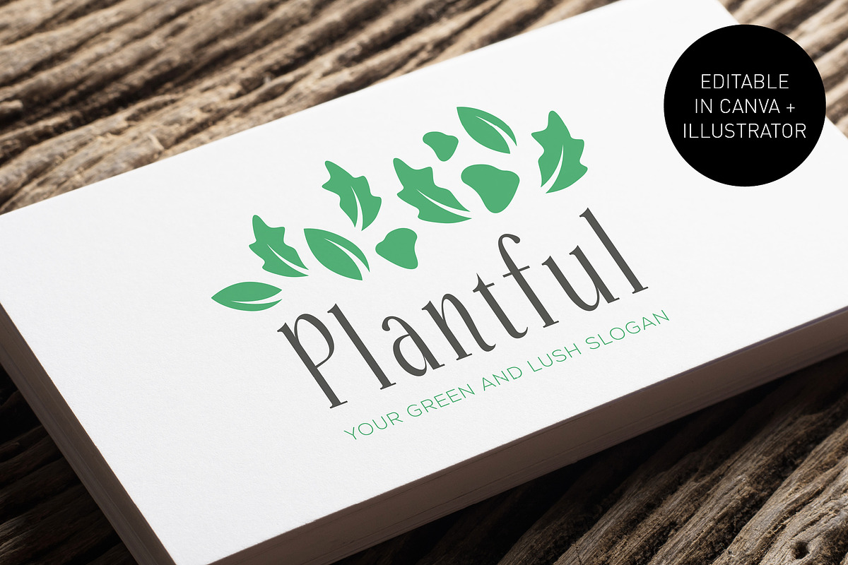 Sustainable Leaf Logo – Canva & AI, a Branding & Logo Template by Elibee (Photo 1 of 3)